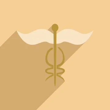 Flat with shadow icon and mobile application pharmacy logo Stock Illustration