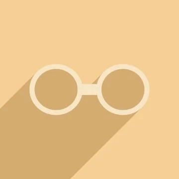 Flat with shadow icon and mobile application glasses Stock Illustration