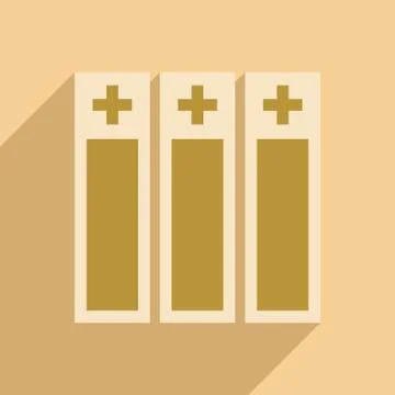 Flat with shadow icon and mobile application medical records Stock Illustration