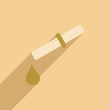 Flat with shadow icon and mobile application drop counter Stock Illustration