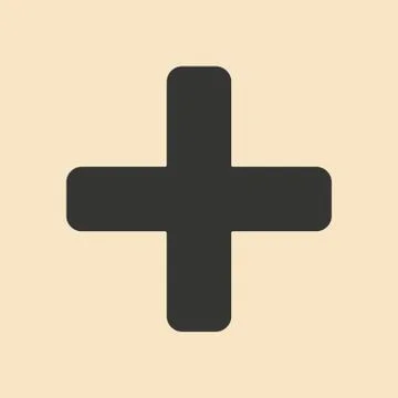 Flat with shadow icon and mobile application plus Stock Illustration