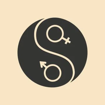 Flat with shadow icon and mobile application sexual signs Stock Illustration