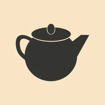 Flat with shadow icon and mobile application Japanese tea Illustrazione stock