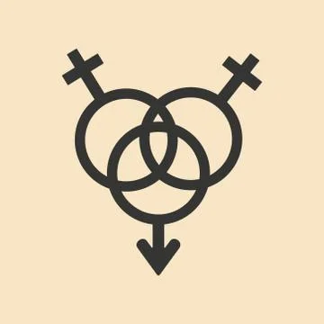 Flat with shadow icon and mobile application sex signs Stock Illustration