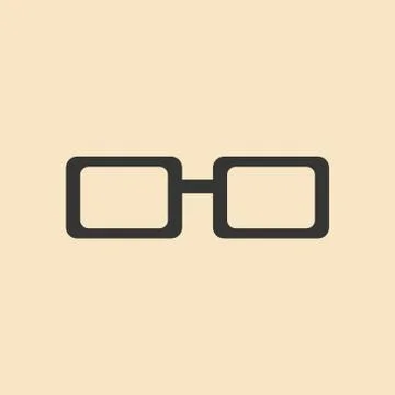 Flat with shadow icon and mobile application spectacles Stock Illustration