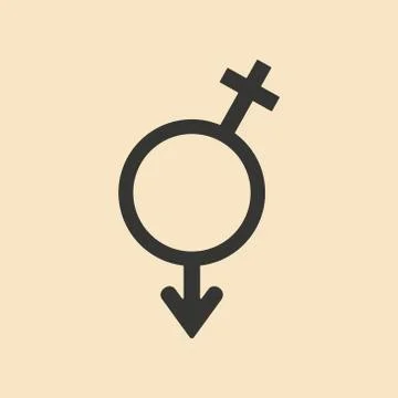 Flat with shadow icon and mobile application sex signs Stock Illustration