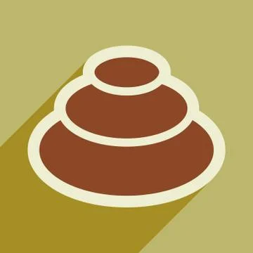 Flat with shadow icon wasabi on stylish background Stock Illustration