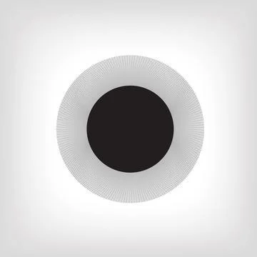 Flat Shaped Straight Lines, Cricle Line Abstract Stock Illustration