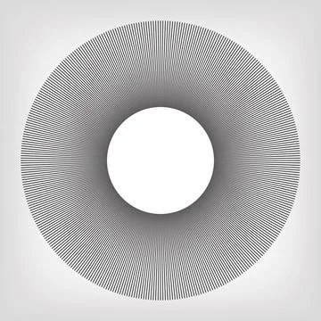 Flat Shaped Straight Lines, Cricle Line Abstract Stock Illustration
