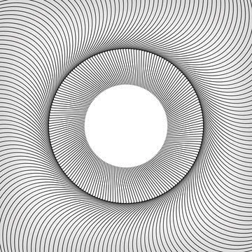 Flat Shaped Straight Lines, Cricle Line Abstract Stock Illustration