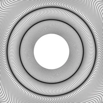Flat Shaped Straight Lines, Cricle Line Abstract Stock Illustration