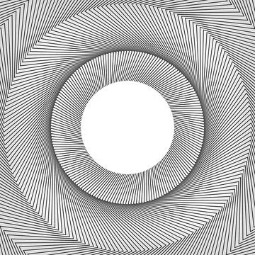 Flat Shaped Straight Lines, Cricle Line Abstract Stock Illustration
