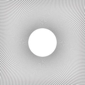 Flat Shaped Straight Lines, Cricle Line Abstract Stock Illustration