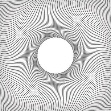 Flat Shaped Straight Lines, Cricle Line Abstract Stock Illustration