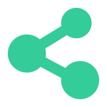 Flat share icon sharing sign publish button Stock Illustration