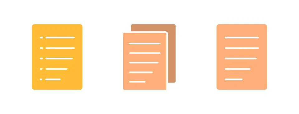 Flat Sheet Icon Symbol Vector Illustration Stock Illustration