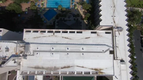Flat Shot Over Marriott extending towards Beach Video stock 134278749