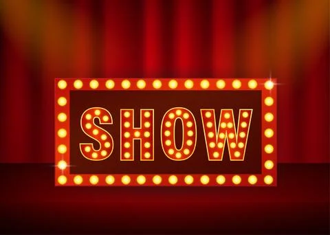 Flat show light for game background design. Glow light effect. Vector background Stock Illustration