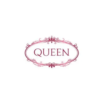 Flat simple design Queen luxury prince logo design Stock Illustration