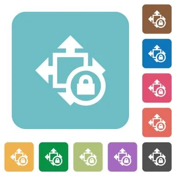 Flat size lock icons Stock Illustration