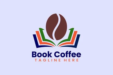 Flat smart coffee logo template vector design Stock Illustration