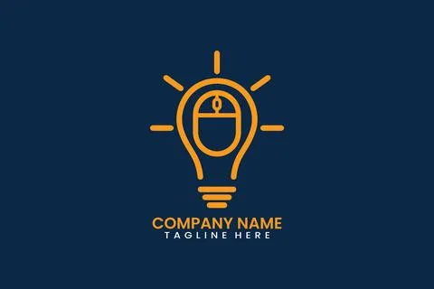 Flat smart computer book logo template vector design illustration Stock Illustration