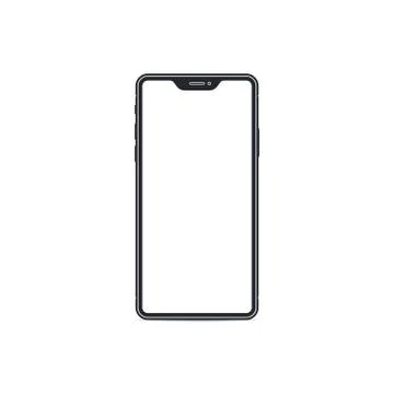 Flat smart phone template Illustrazione stock