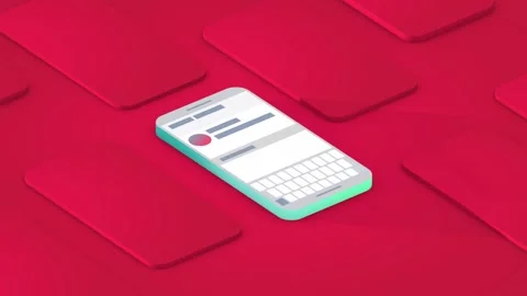 Flat Smartphone Template After Effects stock