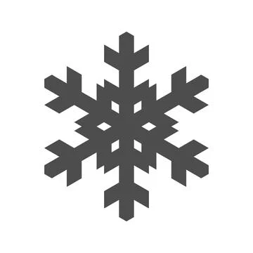 Flat Snowflake Icon for Winter Themes Stock Illustration