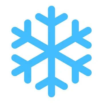 Flat snowflake low temperature sign Illustrazione stock
