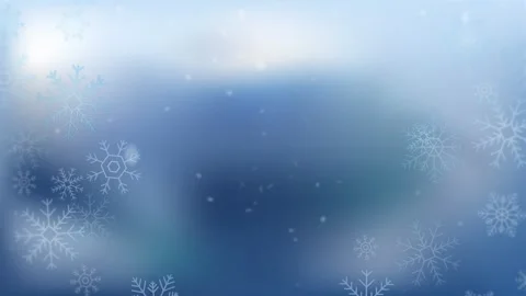 Flat snowflakes on blue gradient background. Vector snow. New Year backgrou.. Stock Footage 288610583