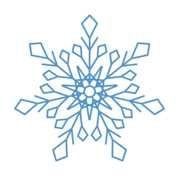 Flat snowflakes. Winter snowflake crystals, christmas snow shapes and frosted Stock Illustration