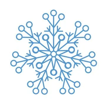 Flat snowflakes. Winter snowflake crystals, christmas snow shapes and frosted Ilustración de archivo