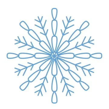 Flat snowflakes. Winter snowflake crystals, christmas snow shapes and frosted 스톡 일러스트
