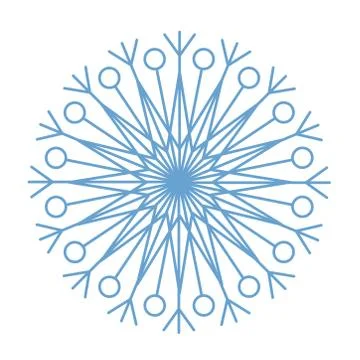 Flat snowflakes. Winter snowflake crystals, christmas snow shapes and frosted Stock Illustration