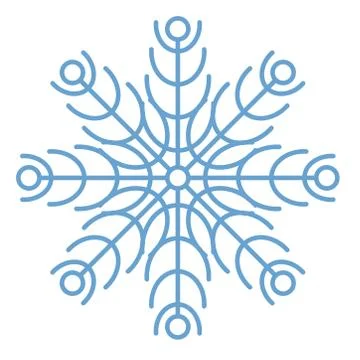 Flat snowflakes. Winter snowflake crystals, christmas snow shapes and frosted Stock-Illustration