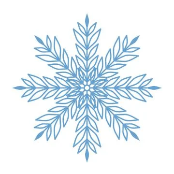 Flat snowflakes. Winter snowflake crystals, christmas snow shapes and frosted Stock Illustration