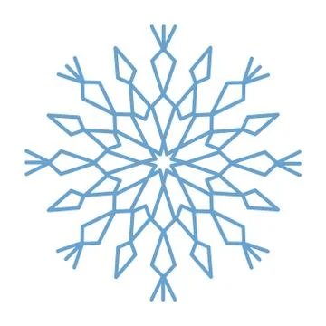 Flat snowflakes. Winter snowflake crystals, christmas snow shapes and frosted Stock-Illustration