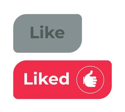 Like flat social media web button set Illustrazione stock