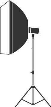 Flat softbox icon for shooting lighting. Vector illustration. Stock Illustration