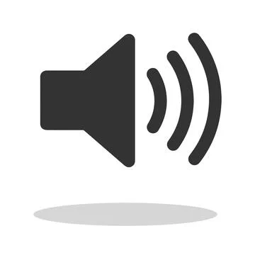 Flat speaker icon for computer and mobile website Stock Illustration