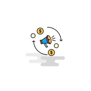 Flat Speaker  Icon. Vector Stock Illustration