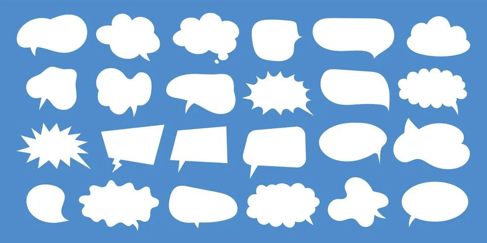 Flat speech bubble set. Talk bubble. Vector illustration イラスト素材