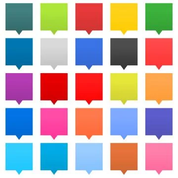 Flat speech bubble sign web icon square shape イラスト素材
