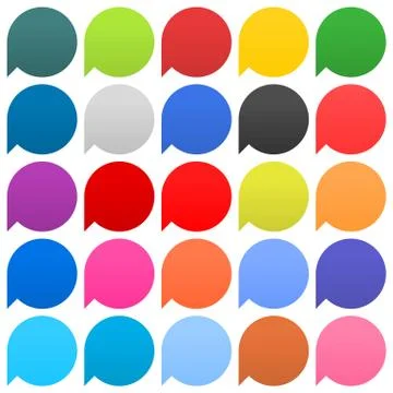 Flat speech bubble sign web icon circle shape Illustrazione stock