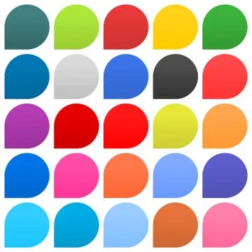 Flat speech bubble sign web icon circle shape Stock Illustration