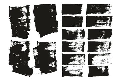 Flat Sponge Regular Artist Brush Short Background &amp; Straight Lines MEGA Mix Illustrazione stock