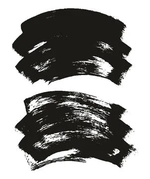 Flat Sponge Regular Artist Brush Curved Background High Detail Abstract Stock Illustration