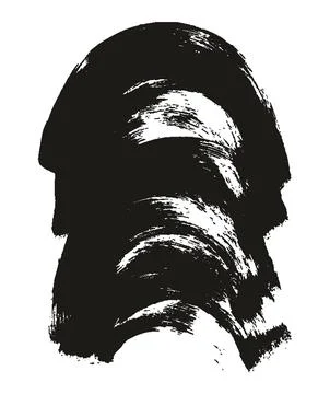 Flat Sponge Regular Artist Brush Curved Background High Detail Abstract Illustrazione stock