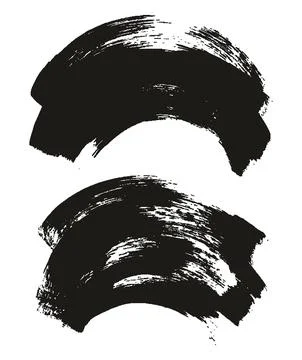 Flat Sponge Regular Artist Brush Curved Background High Detail Abstract Stock Illustration